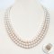 Approx. 7.0 - 8.0 mm, Akoya Pearl, Triple Layers Uniform Pearl Necklace