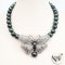 10.77 - 13.03 mm, Tahitian Pearl, "Midnight Moth" Graduated Pearl Necklace