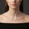18K Gold (13.97g), Laboratory Grown Diamond (8.359ct), Crown Diamond Tennis Necklace