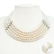 Approx. 5.0 - 6.0 mm, Freshwater Pearl, Five Layers Victorian Vintage Style Choker Length Necklace