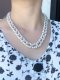 Approx. 5.0 - 6.0 mm, Freshwater Pearl, "Twingle Stars"Double Layers Pearl Necklace