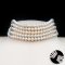 Approx. 6.0 mm, Freshwater Pearl, Five Strands Uniform Pearl Collar