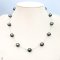 Approx. 9.0 - 10.0 mm, Hanashinju Pearl, Tahitian Pearl, Station Pearl Necklace