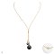 Approx. 7.0 mm and 13.0 -14.0 mm, Tahitian Pearl, Solitaire Pearl Bead Station Necklace
