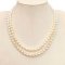 Approx. 7.0 - 7.5 mm, Mucho x Moonlight Lot, Akoya Pearl, Double Strand Uniform Pearl Necklace