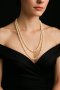 Approx. 6.0 - 6.5 mm, Freshwater Pearl, Double Strand Uniform Pearl Matinee Length Necklace