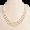 Approx. 5.5 - 6.5 mm, Freshwater Pearl, Triple Strand Uniform Pearl Necklace