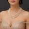 Approx. 5.5 - 6.5 mm, Freshwater Pearl, Triple Strand Uniform Pearl Necklace