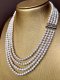 Approx. 5.5 - 6.0 mm, Freshwater Pearl, Four Strands Uniform Pearl Princess Length Necklace