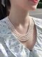 Approx. 5.5 - 6.0 mm, Freshwater Pearl, Four Strands Uniform Pearl Princess Length Necklace