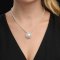 Approx. 2.5 mm and 13.4 mm, AK Pearl and Mabe South Sea Pearl, Uniform Pearl Necklace with Mabe Pearl Diamond Halo Pendant