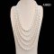 5.5 - 6.0 mm to 8.0 - 9.5 mm, AK Pearl and Edison Pearl, Five Strands Layer Pearl Necklace