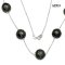 11.0 - 12.0 mm, Tattoo Pearl, Tahitian Pearl, Station Pearl & Cable Chain Necklace