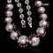 9.0 - 12.4 mm, White South Sea Pearl, Garnet Peacock Plume Pearl Necklace