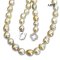 Approx. 9.2 - 12.4 mm, Gold South Sea Pearl, Graduated Lime Colored Pearl Necklace