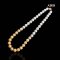 10.0 mm - 11.7 mm, White & Gold South Sea Pearl, Gradient Colored Graduated Pearl Necklace