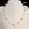 Approx. 9.0 mm to 10.0 - 13.0 mm, White & Gold South Sea Pearl, Station Alternating Sizes Pearl Necklace
