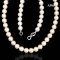 (PSL) Approx. 7.0-7.5 mm, Aurora Rose, Uniform Pearl Necklace