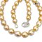 (PSL) Approx. 11.0-13.0 mm, Aurora Moon Rainbow, Gold South Sea Pearl, Graduated Pearl Necklace