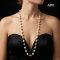 Approx. 6.4-13.0 mm, Gold South Sea Pearl, Station Pearl & Ring Matinee Length Necklace