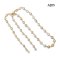 Approx. 7.0-10.6 mm, Gold South Sea Pearl, Station Pearl & Ring Opera Length Necklace