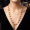 Approx. 12.0 - 15.8 mm, Gems in a Pearl, Gold South Sea Pearl, Station Pearl & Ring Matinee Length Necklace