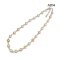 Approx. 7.0 - 9.0 mm, Gold South Sea Pearl, Station Pearl & Ring Necklace