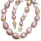 9.2-13.2 mm, Freshwater Pearl, Graduated Pearl with Flower Plate Necklace