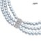 Approx. 7.0 - 8.5 mm, Akoya Blue Rose Pearl, Triple Strand Pearl Necklace