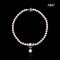 Approx. 8.5 - 9.0 mm and 13.0 - 14.0 mm, Akoya and White South Sea Pearl, Uniform Pearl Japanese Traditional Style Necklace with Horseshoe Dangle Pearl Pendant