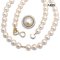 Approx. 7.5 - 8.0 mm and 13.0 - 14.0 mm, Akoya and South Sea Pearl Mabe, Uniform Pearl Necklace with Mabe Pearl Halo Diamond Pendant