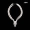 Approx. 8.0 mm, Freshwater Pearl, Double Strands Pearl Icicles CZ Embellishment Necklace