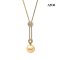 13.7 mm, Edison Pearl, Solitaire Pearl Donut & Bead Stopper Box Chain Necklace