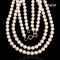 Approx. 8.5 - 9.0 mm, Akoya Pearl, Double Strands Slope Layer Uniform Pearl Necklace