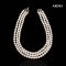 Approx. 8.0 - 10.0 mm, Akoya Pearl, Triple Layers Graduated Pearl Necklace