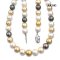 (PSL) Approx. 11.0 - 13.2 mm, Aurora Tropical Queen, South Sea Pearl & Tahitian Pearl, Graduated Pearl Necklace