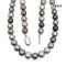 (PSL) Approx. 10.0 -12.3 mm, Aurora The Pearl Islands of South Pacific, Tahitian Pearl, Graduated Pearl Necklace