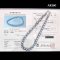 (PSL) Approx. 9.1 - 11.5 mm, Aurora Ocean Blue, Tahitian Pearl, Graduated Pearl Necklace