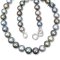 (PSL) Approx. 9.1 - 11.4 mm, Aurora The Pearl Islands of South Pacific, Tahitian Pearl, Graduated Pearl Necklace