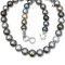 (PSL) Approx. 9.0-10.9 mm, Aurora The Pearl Islands of South Pacific, Tahitian Pearl, Graduated Pearl Necklace