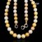 9.5 - 11.8 mm, Gold and White South Sea Pearl, Multicolor Graduated Pearl Necklace