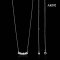 Approx. 3.5 mm up, AK Pearl, Pearl Row Bar Pendant with Chain Necklace
