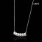 Approx. 3.5 mm up, AK Pearl, Pearl Row Bar Pendant with Chain Necklace