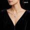 Approx. 5.0 mm up, Hanamomo, Akoya Pearl, Heart ( Magnet ) CZ Paved Pearl with Cable Chain Necklace