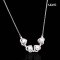 Approx. 5.0 mm up, Hanamomo, Akoya Pearl, Heart ( Magnet ) CZ Paved Pearl with Cable Chain Necklace