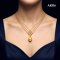 Approx. 12.0 mm, Gold South Sea Pearl, Festoon Dangle Pearl Necklace
