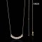 Approx. 4.0 mm, Akoya Pearl, Bent Bar CZ Pearl Row Embellishment Cable Chain Necklace