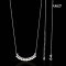 Approx. 4.0 mm, Akoya Pearl, Bent Bar CZ Pearl Row Embellishment Cable Chain Necklace