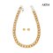N: 9.7 -11.8 mm and P: 11.3 and 11.3 mm, Hanashinju, Gold South Sea Pearl, Graduated Pearl Necklace and Pair Pearl