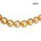 N: 9.7 -11.8 mm and P: 11.3 and 11.3 mm, Hanashinju, Gold South Sea Pearl, Graduated Pearl Necklace and Pair Pearl